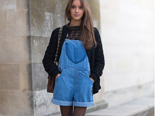 背带裤如何搭配更时髦 街拍达人为你演绎最chic的穿法