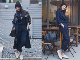 背带裤街拍 学习达人们的穿衣风格让你的回头率爆表