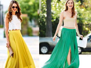 雪纺半身长裙配什么上衣 教你穿出自己的风格美丽一整夏