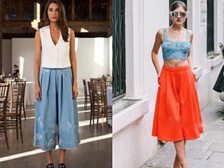 裙裤搭配什么上衣 达人支招让你美得妥妥哒