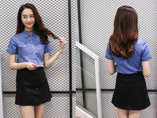 短袖衬衫搭配成功范例 休闲or干练任你掌控