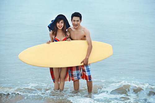 海边时尚婚纱照 教你拍出个性又唯美的大片范儿